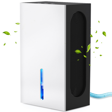 Déshumidificateur 96W 2,4L déshumidificateur d air electrique multifonction lumière LED 7 couleurs 2 modes de déshumidification